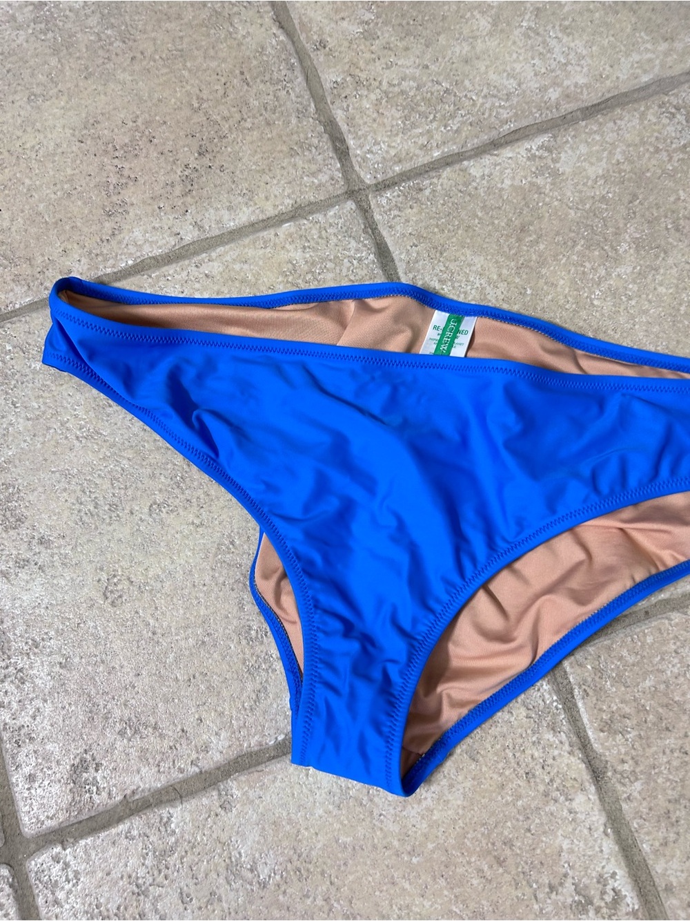 J. Crew Royal Blue Bikini Bottom with Beige Lining